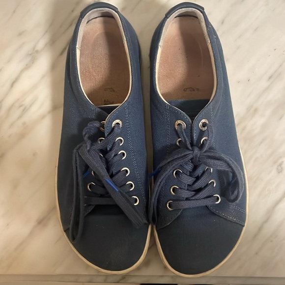 Birkenstock Arran Navy Blue Canvas Sneaker Tennis Shoe - Picture 7 of 17